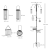 Bird Feeding Station Kit Wild Bird Feeder Pole w/ 6 Hooks 4 Hanging Feeders - Image 3