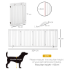Pet Gate Foldable Freestanding Dog Safety Barrier w/ Support Feet White - Image 3