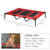 Cooling Elevated Dog Bed Portable Raised Pet Cot for Indoor & Outdoor, Red - Image 3