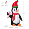 8ft Inflatable Christmas Penguin Holding Candy Cane Blow Up Outdoor Deco LED - Image 3