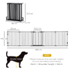 Pet Gate 5-Panel Dog Playpen for Indoor Stair Barrier W/ Walk Through Door Black - Image 3