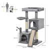 Cat Tree Tower w/ Sisal Scratching Posts Pad Hanging Ball Perch Condo Hammock - Image 3