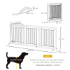 Foldable Dog Gate Freestanding Wooden Pet Barrier w/ 3 Panels, 2 Support Feet - Image 3