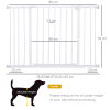Pressure Fit Dog Gate Pet Barrier for stairs doorway, 76-107cm Width White - Image 3