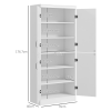 4-Door Kitchen Cabinet, ShelvesWhite - Image 3
