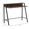 Writing Desk Computer Workstation Storage Shelf Color Rustic Brown - Image 3
