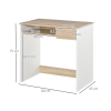 Compact Computer Table Oak - Image 3