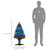 3ft Prelit Artificial Christmas Tree with Multi-Coloured Fiber Optic LED Green - Image 3
