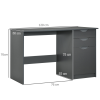 Computer Desk with Drawers, Workstation Grey - Image 3