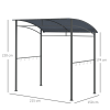 2M (7ft) BBQ Grill Gazebo Tent Garden Grill Metal Frame Grey - Image 3