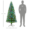 6FT Multicoloured Artificial Christmas Tree Fibre Optic Lights Star Holder - Image 3