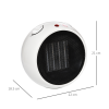 Small Space Heater Ceramic Electric Heater with 3 Heating Mode - Image 3