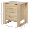 Particle Board 2-Drawer Bedside Table Natural - Image 3