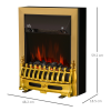 LED Flame Electric Fire Place 2000W Coal Burning Effect Heat-Golden - Image 3