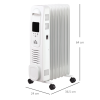 1500W Digital Oil Filled Radiator Portable Electric Heater with LED Display - Image 3