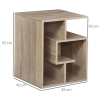 3-Tier Side End Table, 55H cm-Oak Colour - Image 3