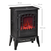 Free standing Electric Fireplace Stove Flame Effect Overheat Safety Protectio - Image 3