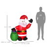 Inflatable Blow up Christmas Santa Claus 4ft LED Yard Holiday Decoration - Image 3