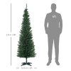 1.8m 6ft Artificial Pine Pencil Slim Tall Christmas Tree with 390 Branch Tips - Image 3