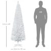 1.8m 6ft Artificial Pine Pencil Slim Christmas Tree with 390 Branch Tips White - Image 3