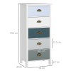 Chest of Drawers, 5-Drawer Dresser with Metal Handle - Image 3