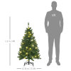 4 Feet Christmas Tree Warm White LED Light Holiday Home Decoration, Green - Image 3
