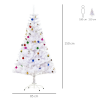 5ft Snow Artificial Christmas Tree Metal Stand Elegant Faux White - Image 3