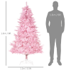 6FT Artificial Christmas Tree Holiday Xmas Automatic Open for Home Party Pink - Image 3