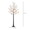 HOMCOM 6ft Artificial Tree with Warm White LED Lights, Baby Breath Flowers - Image 3