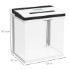 PawHut Aquarium 13L Glass Fish Tank w/ Filter, LED Lighting, Water Pump - Image 3