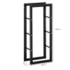 Metal Rust-Resistant Firewood Log Rack Black - Image 3
