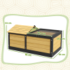 PawHut Wooden Tortoise House, Small Pet Reptile with Hide Shelter Den and Run - Image 3
