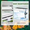 PawHut 17L Glass Fish Tank with Filter System, LED Light, Water Pump, White - Image 4