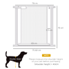 Pressure Fit Safety Gate for Stairs w/ Auto Close 75-82 cm - White Pawhut - Image 3