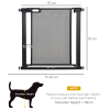 Pressure Fit Safety Gate for Stairs w/ Auto Close 75-82 cm - Black Pawhut - Image 3
