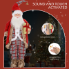 HOMCOM 141cm Animated Santa Claus with Sound Activated for Party Festival - Image 3
