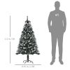5FT Artificial SnowDipped Christmas Tree White Berries Star Topper Branch Green - Image 3