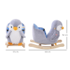 Animal Baby Rocking Horse Penguin Plush Musical Button w/32 Songs Wood - Image 3