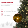HOMCOM 1.2m Prelit Christmas Tree with 100 Warm White LED Lights and 8 Modes - Image 3