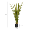 HOMCOM Potted Artificial Plants Agave Succulent for Desk Indoor Outdoor, 90cm - Image 3