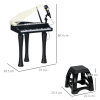 AIYAPLAY 32 Keys Kids Piano Keyboard with Stool, Lights, Microphone, Black - Image 3