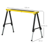 Set of 2 Folding Saw Horses Steel Frame Anti-Slip Platform Handle DIY Durhand - Image 3