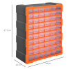 60 Drawers Parts Organiser Wall Mount Storage Cabinet Nuts Bolts Tools Clear - Image 3