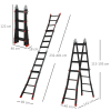 4M Aluminium Duo Ladder Telescopic Herringbone Multi-Purpose DIY Non-Slip - Image 3