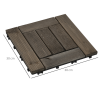 Set of 27 Wooden Interlocking Decking Tiles, 30 x 30 cm, Total 2.5?, Grey - Image 3