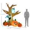 240cm Large Halloween Scary Lighting Inflatable Tree Ghost 3 Pumpkins Owl 4 LED - Image 3