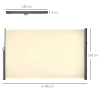 3x1.8M Retractable Side Awning Screen Fence Patio Privacy Divider Cream - Image 3