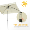 Aluminium Sun Umbrella Parasol Patio Garden Tilt 2M x 1.25M - Image 3