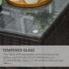 Tempered Glass Top Outdoor Garden Rattan Side Table - Image 3