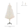 4 Feet Prelit Artificial Christmas Tree with Fiber Optic LED Light White - Image 3